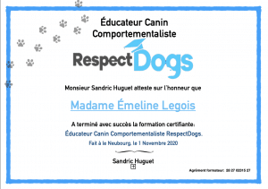 certification éducateur canin comportementaliste