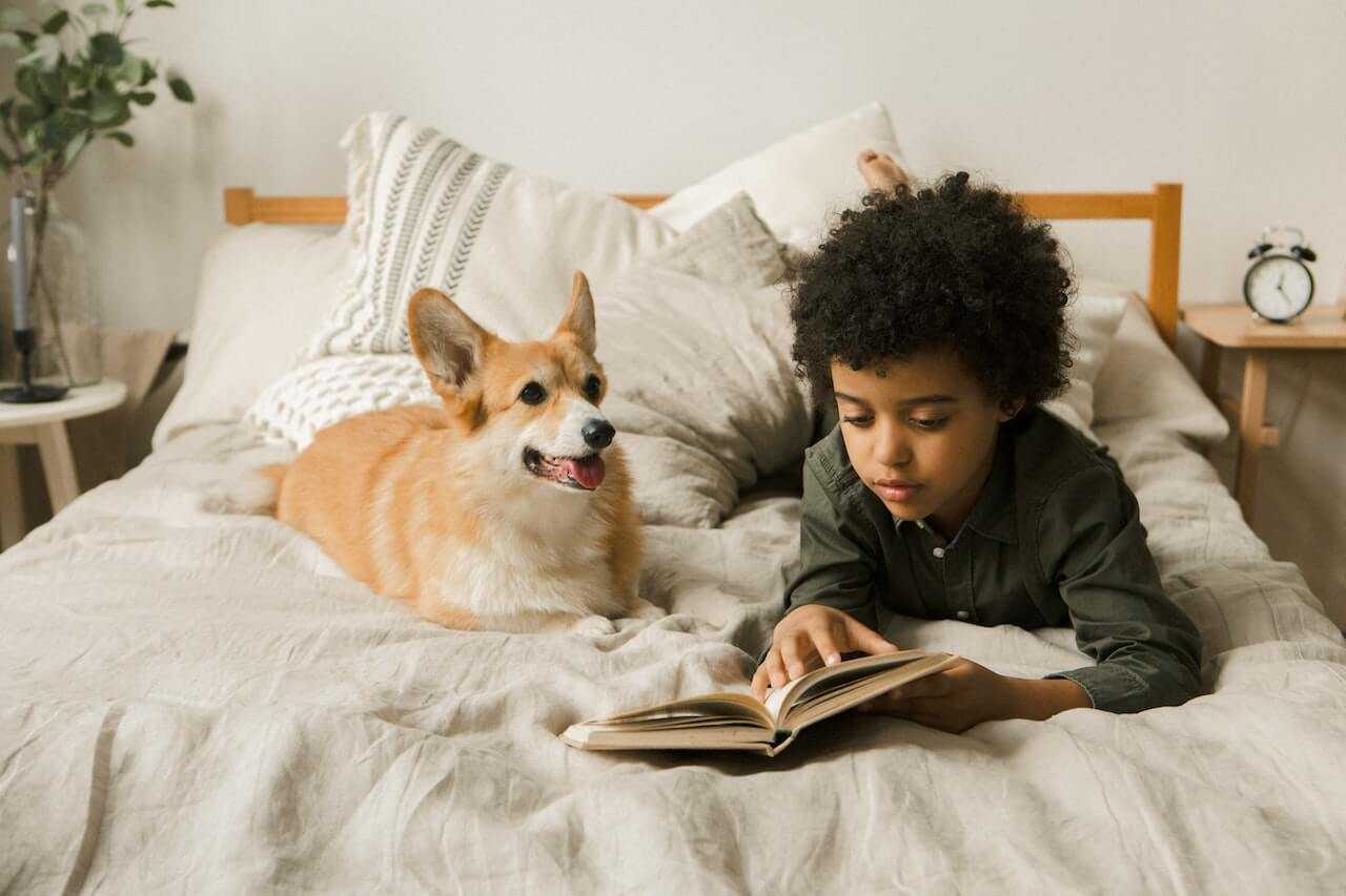 lire avec le chien