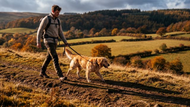 Randonnée avec son chien dans les monts du Lyonnais
